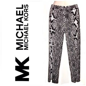 MICHAEL MICHAEL KORS drawstring snakeskin pants